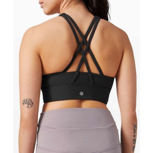 Lululemon Energy Bra High Neck Long Line Black Size 4 - Picture 2 of 5